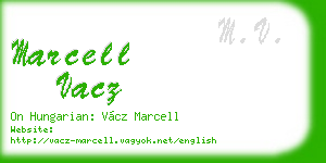 marcell vacz business card